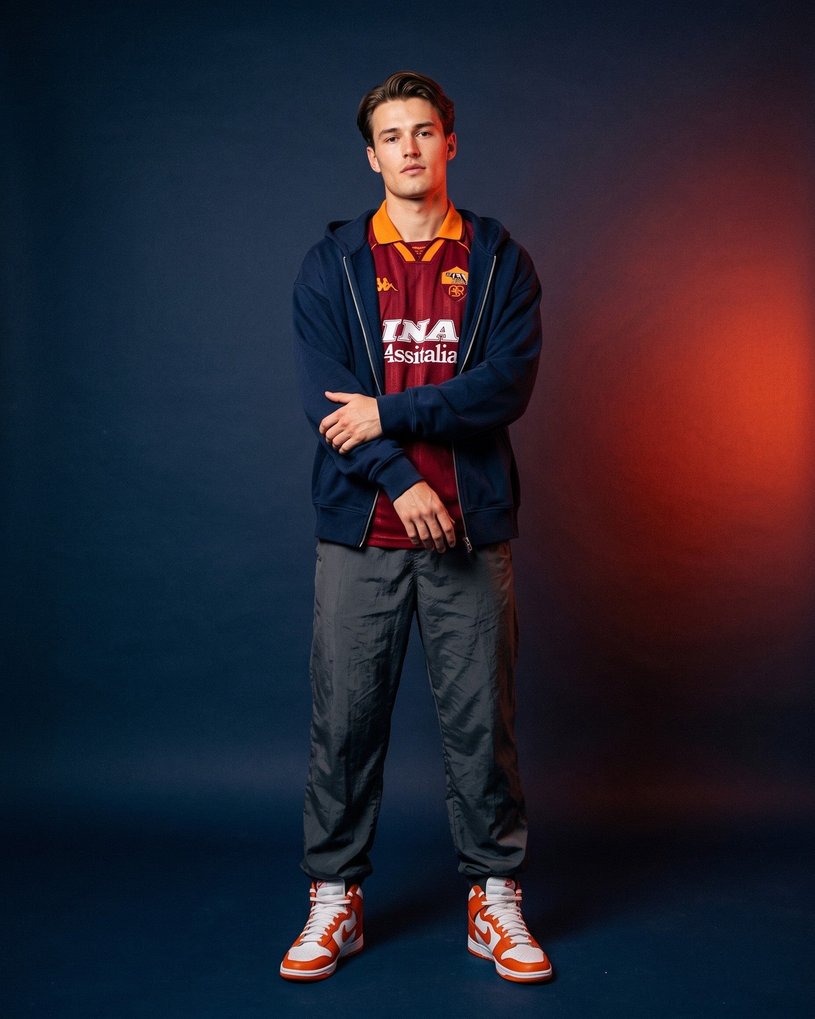 AS Roma Retro Home Shirt 1999-2000 - Men's
