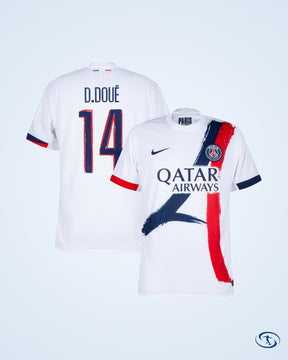 PSG Away D.Doué 14 Shirt 2024-2025 (Official Cup Printing) - Men's