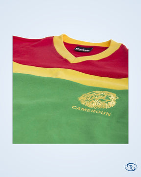 Cameroon Milla 9 Retro Shirt 1988-1989 (Retro Flock Printing) - Men's