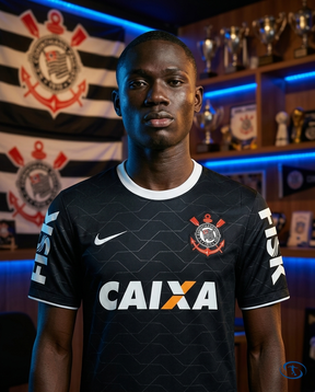 Corinthians Jersey Away Retro 2012 Nike Men's - Black - Badge Close-Up | Sant Sport