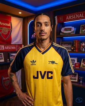 Camisa Arsenal Away Retrô 88/89 Torcedor Adidas Masculina - Amarelo - Front View | Sant Sport