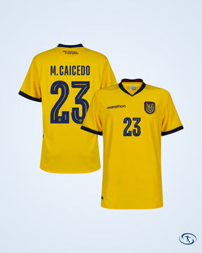 Marathon Ecuador Authentic Home M.Caicedo 23 Shirt 2026-2027 (Fan Style Printing) - Men's