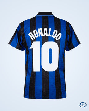 Inter Milan Home Retro Player Number Shirt 1997-1998 (Retro Flock Printing) - Men's