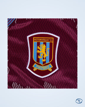 Score Draw Aston Villa Retro Home  Shirt 1997-1998 (Retro Flex Printing)
