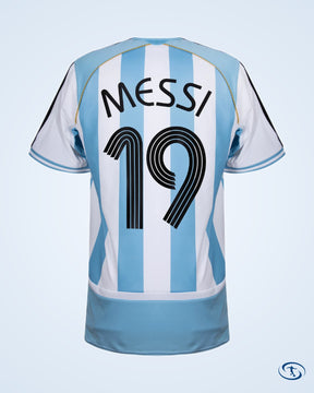 Argentina Home Messi 19 Shirt 2006 (Reissue) - Men's