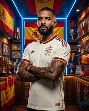 Camisa Espanha Away 2026/27 Jogador Adidas Masculino - Branco - Side View | Sant Sport