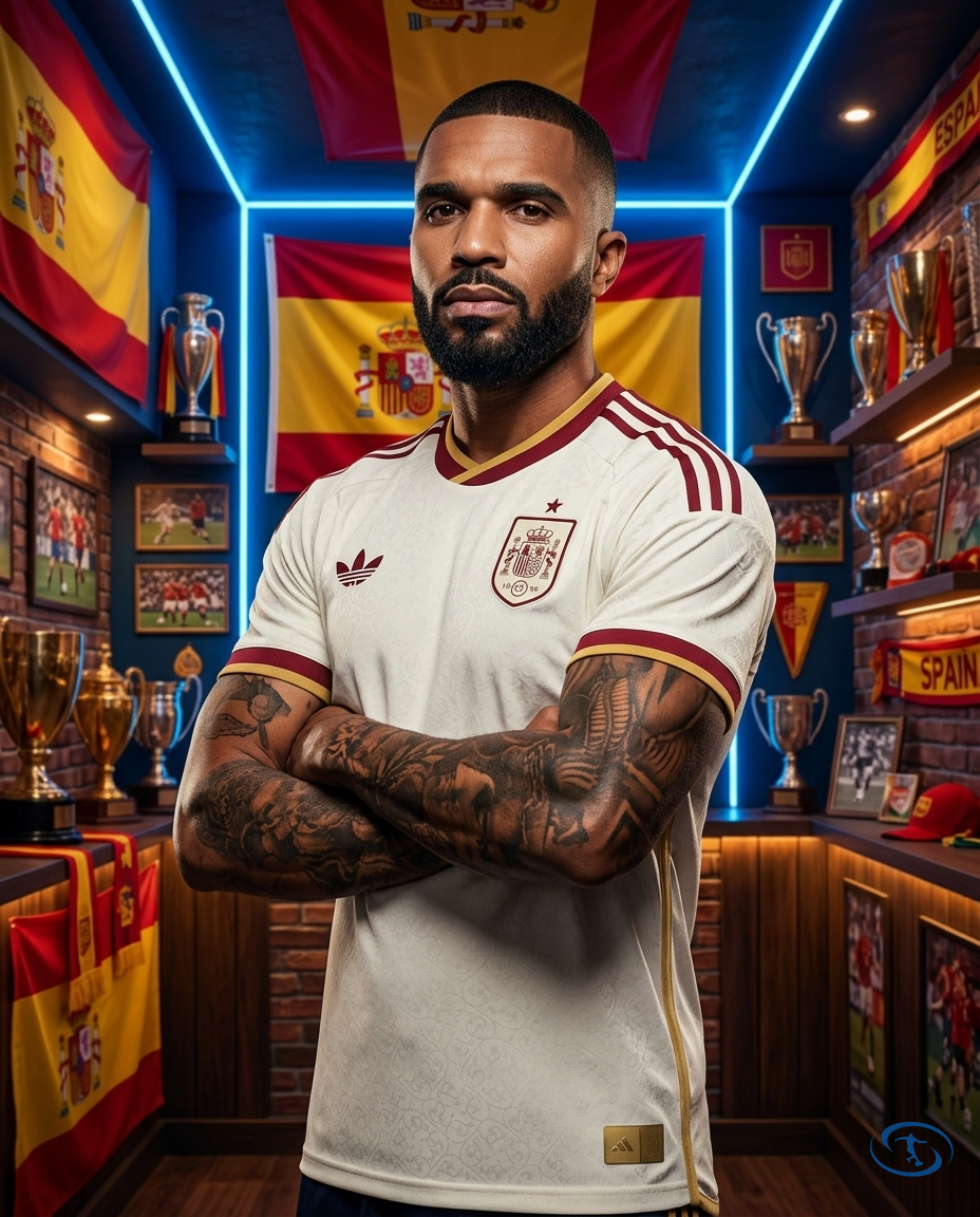 Camisa Espanha Away 2026/27 Jogador Adidas Masculino - Branco - Side View | Sant Sport