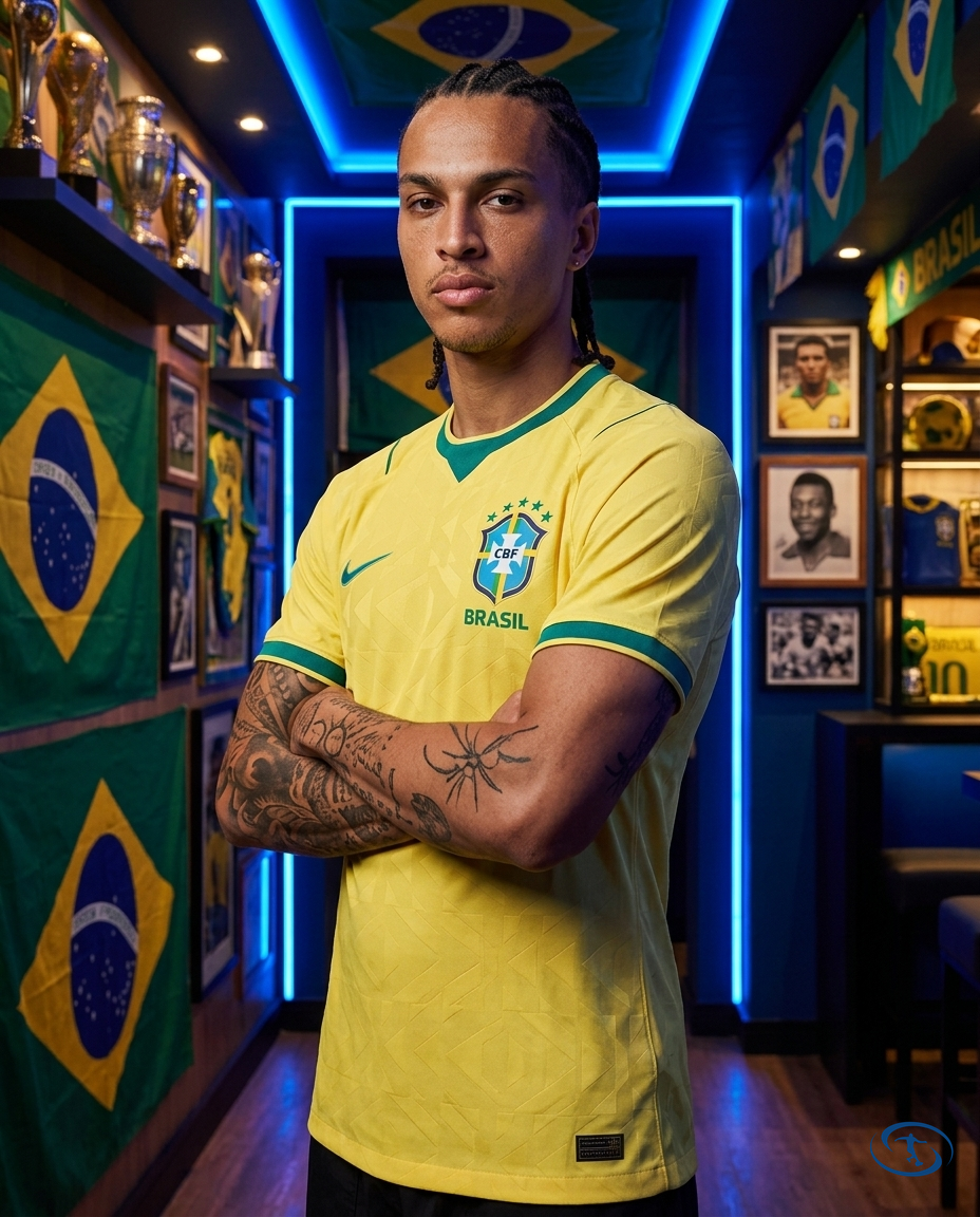 PRONTA ENTREGA - Kit 2 Camisas Brasil Home 2026/27 Jogador Nike Masculino - Amarelo - Side View | Sant Sport