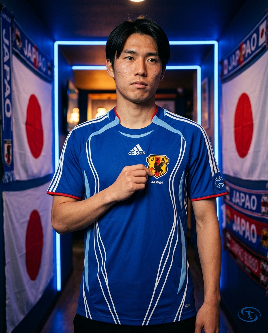 Camisa Japão Retrô 2006 Torcedor Adidas Masculina - Azul - Front View | Sant Sport