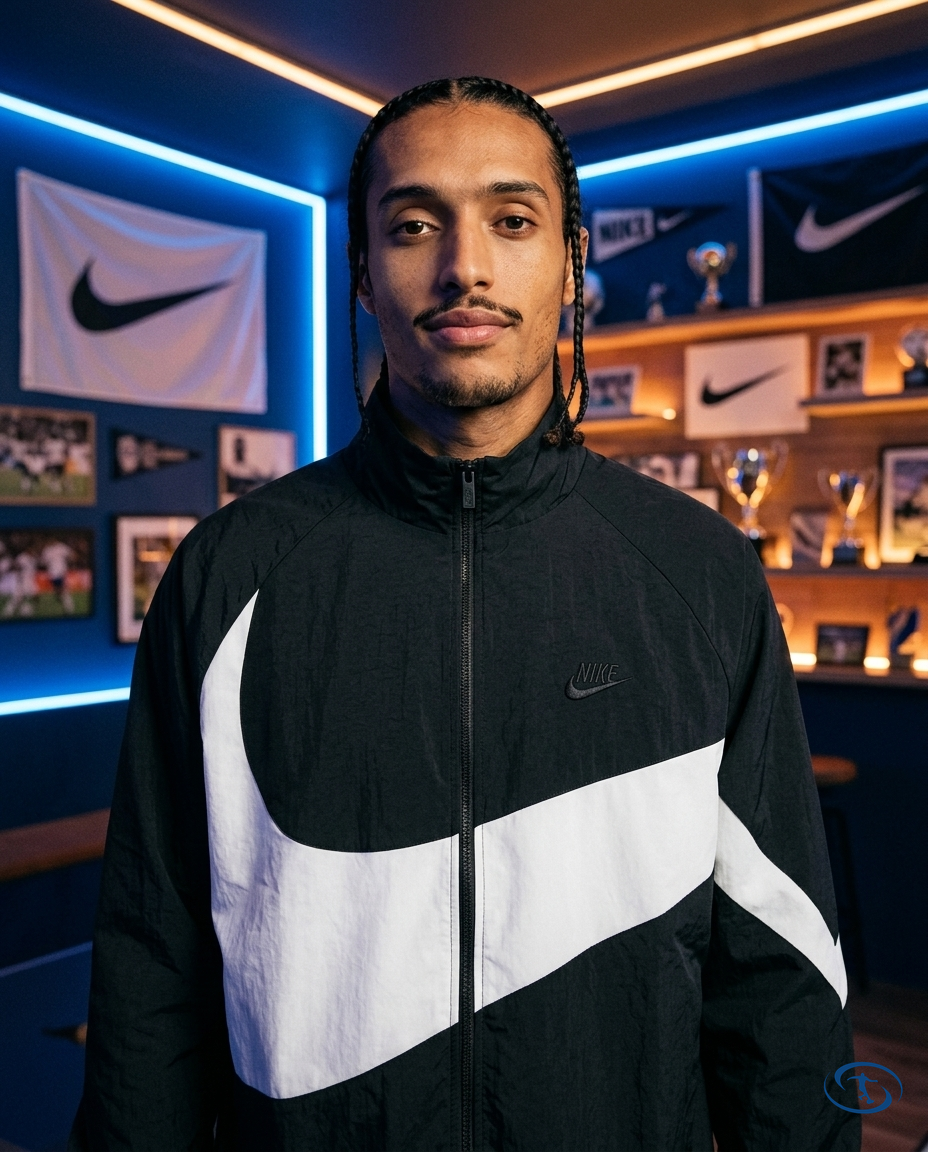 Nike Men's - Black Windbreaker - Front View | Sant Sport
