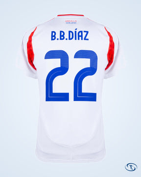 Chile Away B.B Díaz 22 Shirt 2024-2025 (Official Printing) - Men's