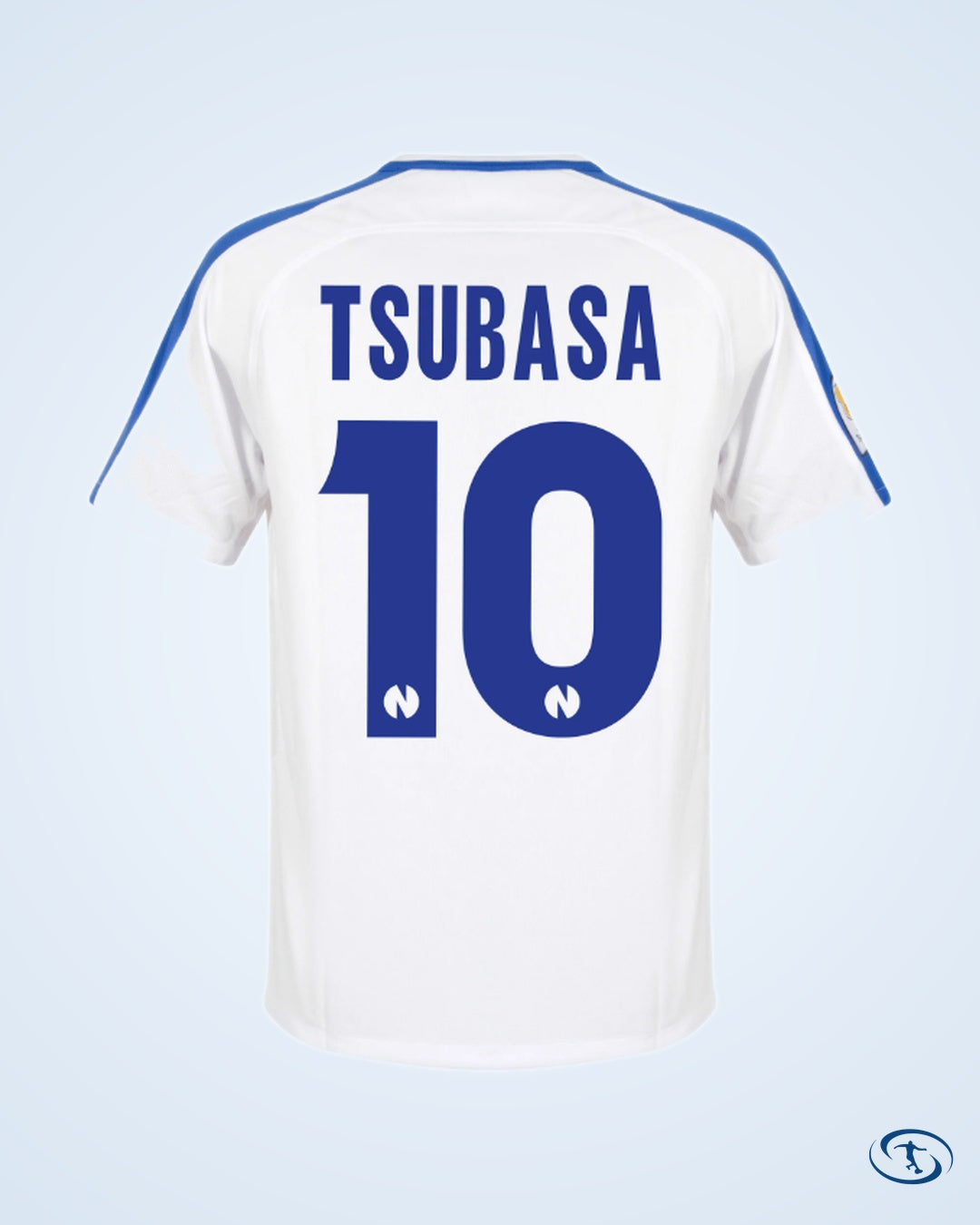 Captain Tsubasa No.10 Nankatsu Shogaku Official Home Shirt 1 (white/blue) - Men's