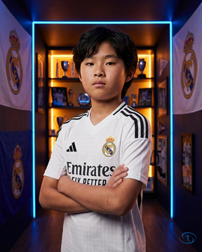 Conjunto Infantil Real Madrid Home 24/25 Adidas - Branco - Side View | Sant Sport