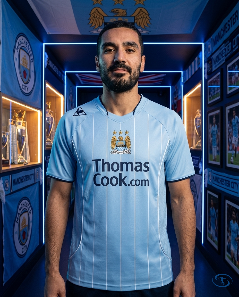 Camisa Manchester City Home Retrô 2008/09 - Torcedor Kappa Masculino - Azul - Front View | Sant Sport