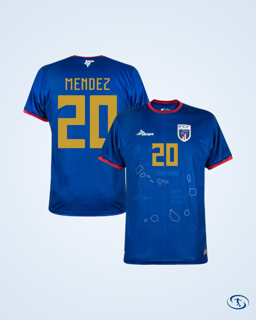 Tempo Cape Verde Home Mendez 20 Match Shirt 2024-2025 (Fan Style Printing) - Men's