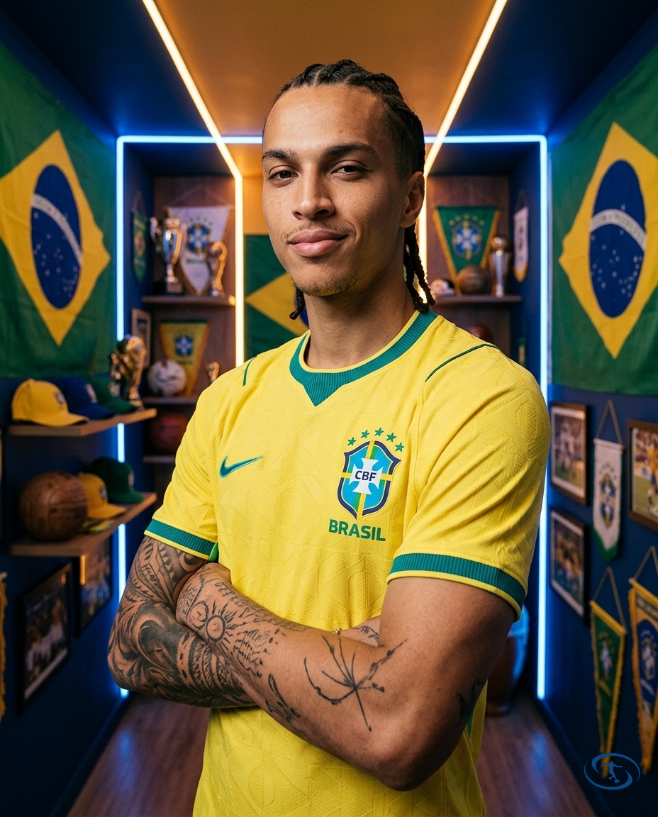 Camisa Brasil Home I 2026/27 Jogador Nike Masculino - Amarelo - Side View | Sant Sport