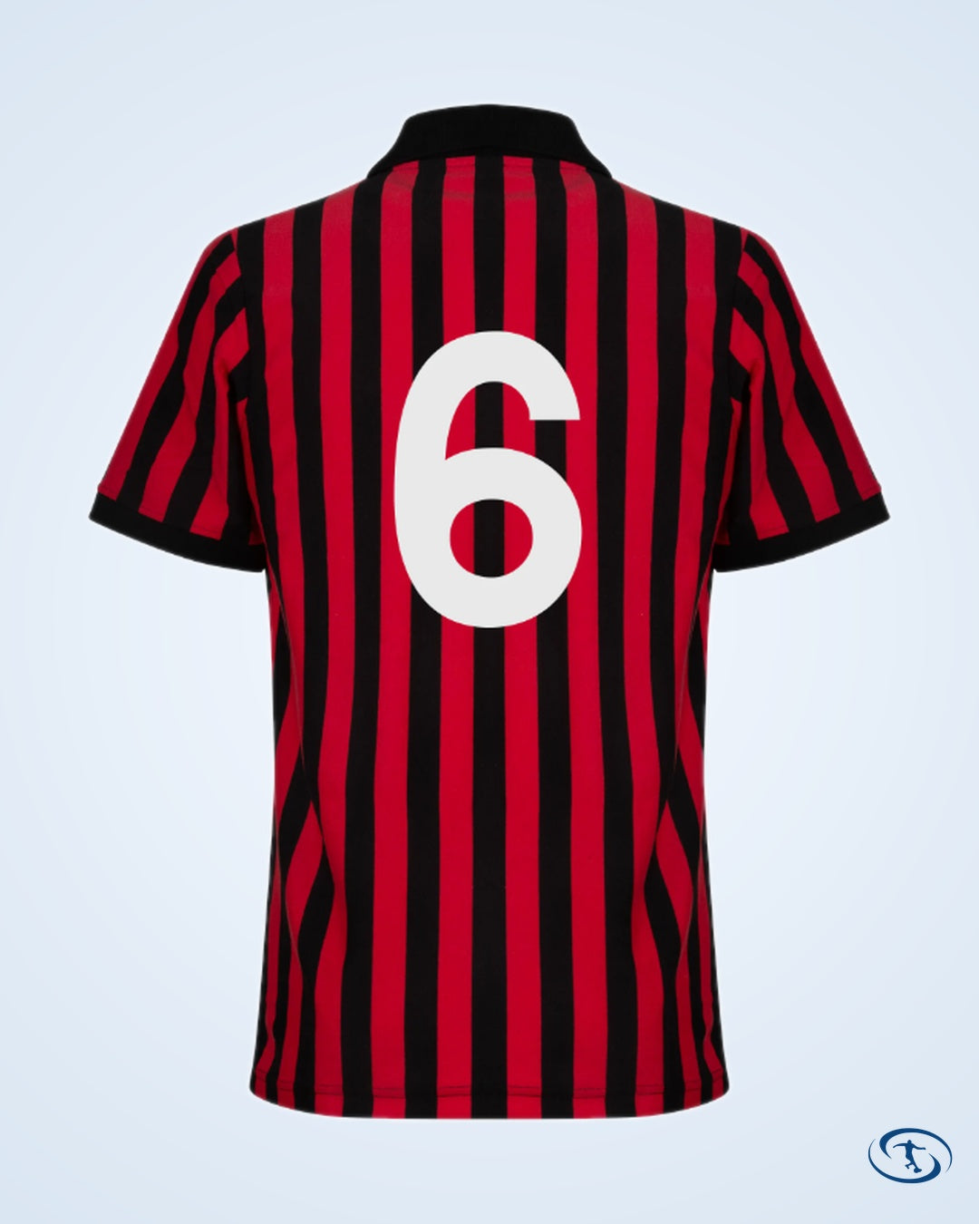 AC Milan Retro Home No.6 (Trapattoni) Shirt 1963 (Retro Flock Printing) - Men's
