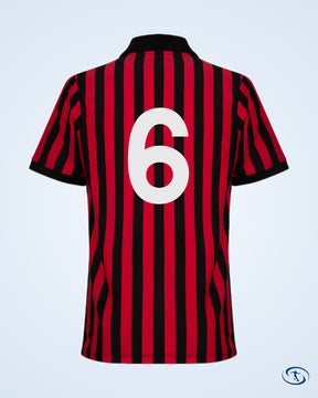 AC Milan Retro Home No.6 (Trapattoni) Shirt 1963 (Retro Flock Printing) - Men's