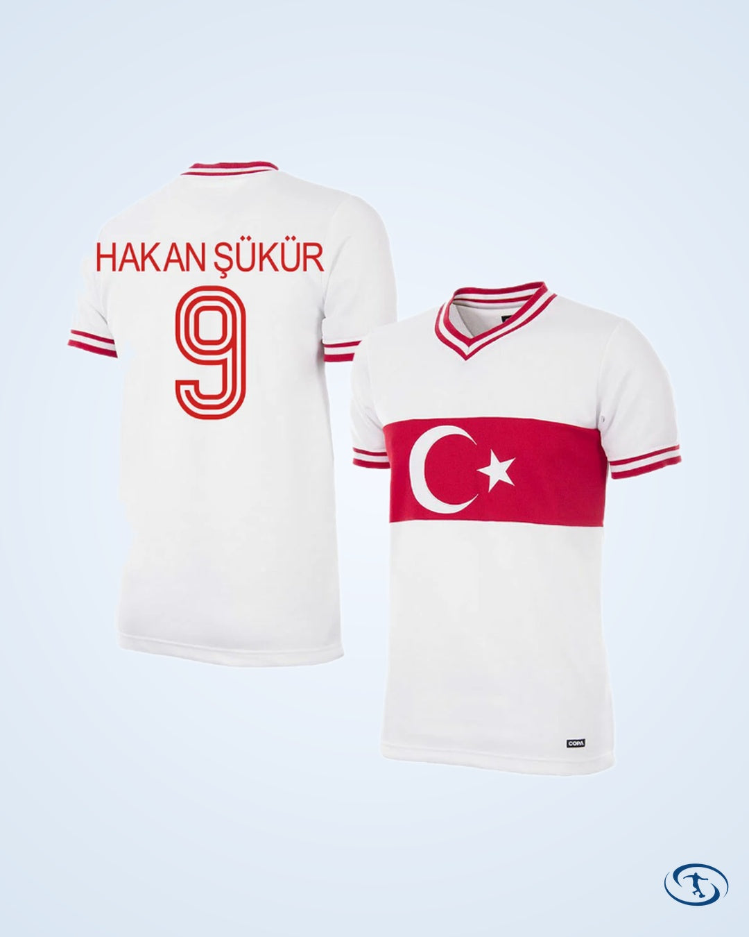 Turkey Home Hakan Şükür 9 Retro Shirt 1979-1980 - Men's