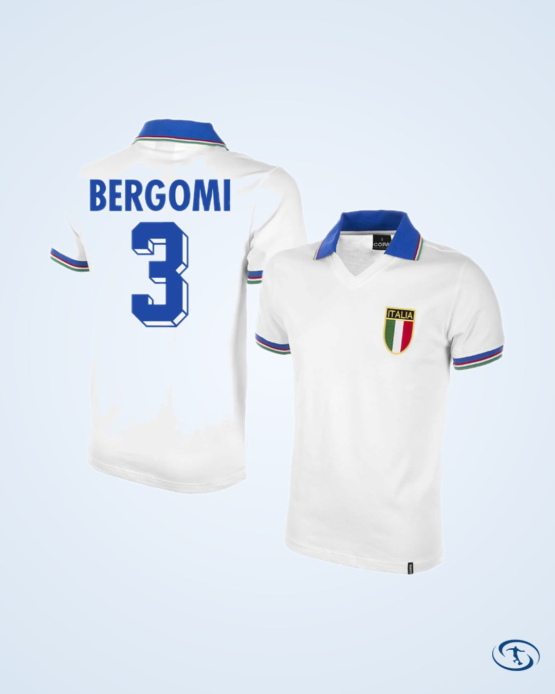 Italy Away Retro Shirt World Cup 1982 Fan Version (Retro Flock Printing)