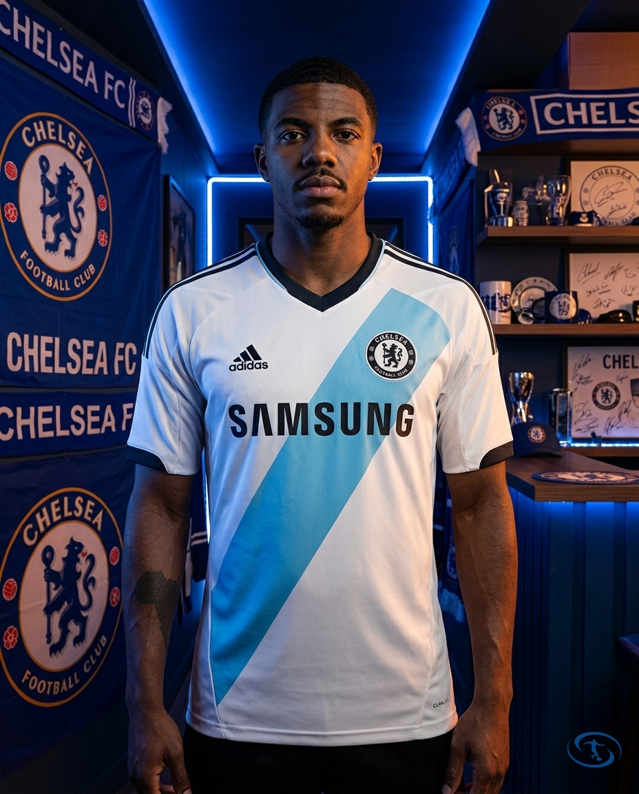 Camisa Chelsea Away Retrô 2012/13 Torcedor Adidas Masculina - Branco - Front View | Sant Sport