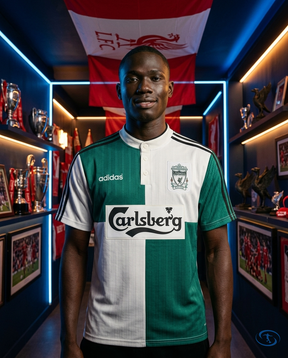 Camisa Liverpool Retrô Away 1995/96 Torcedor Adidas Masculina - Branco e Verde - Front View | Sant Sport