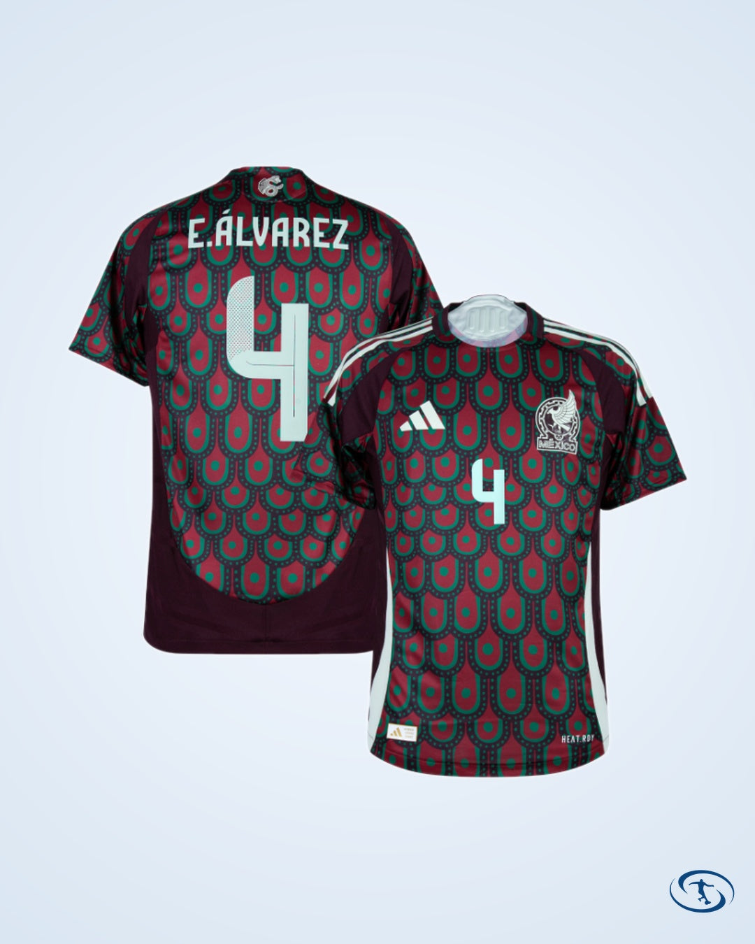 Mexico Home Authentic E.Álvarez 4 Jersey 2024-2025 (Official Printing) - Men's