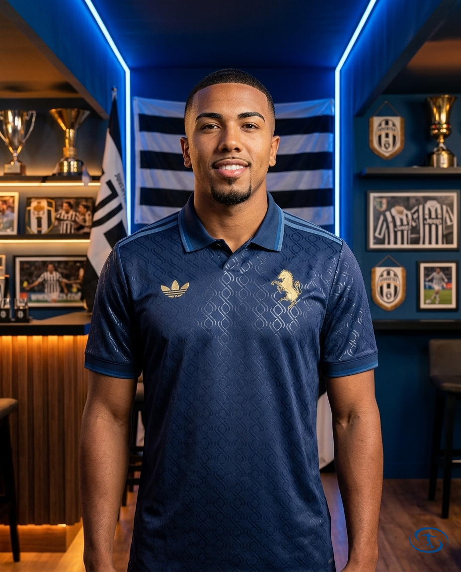 Camisa Juventus Third 24/25 - Torcedor Adidas Masculino - Azul e Dourado - Front View | Sant Sport