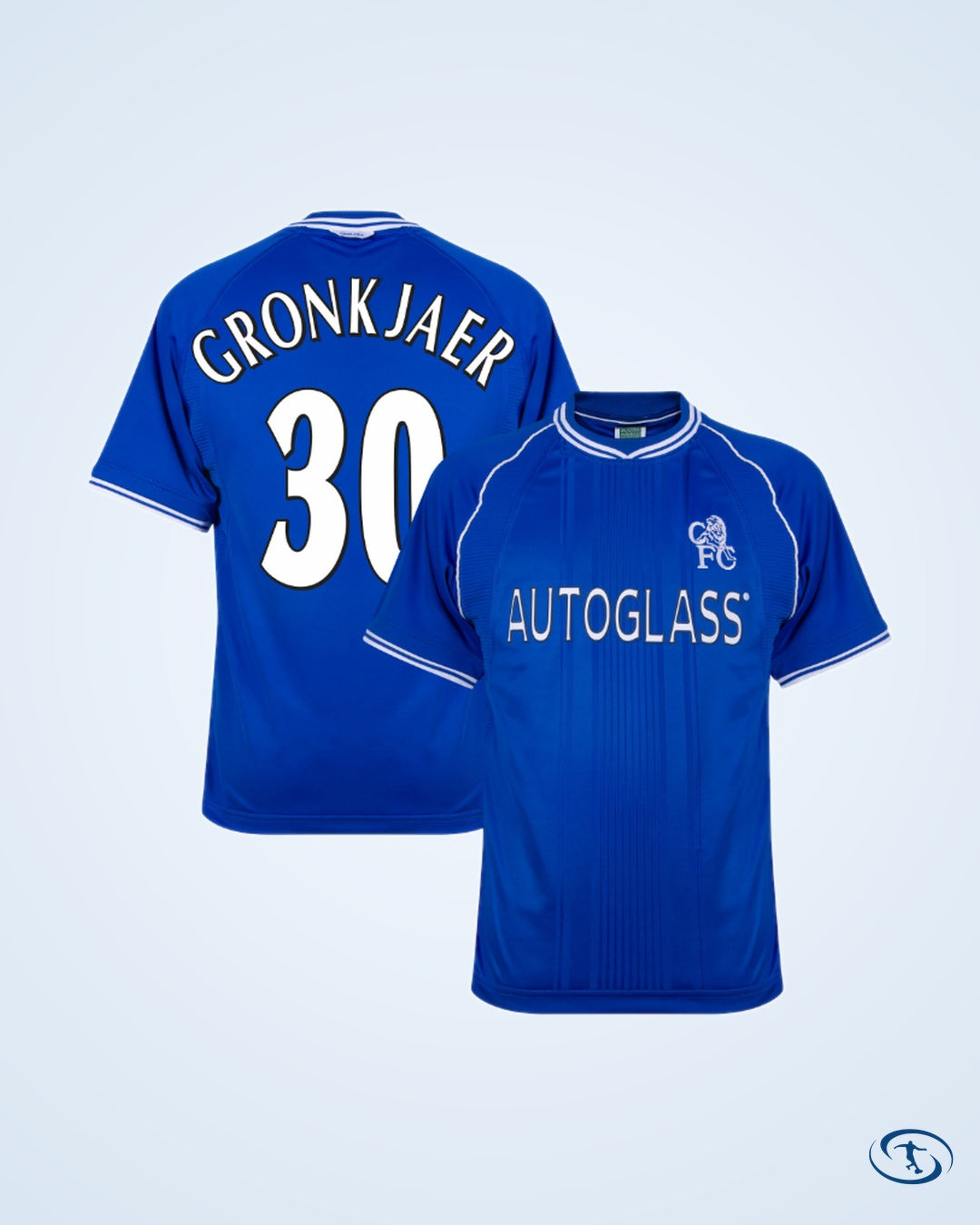 Score Draw Chelsea Retro Home Shirts 1999-2001 (Retro Flex Printing) - Men's