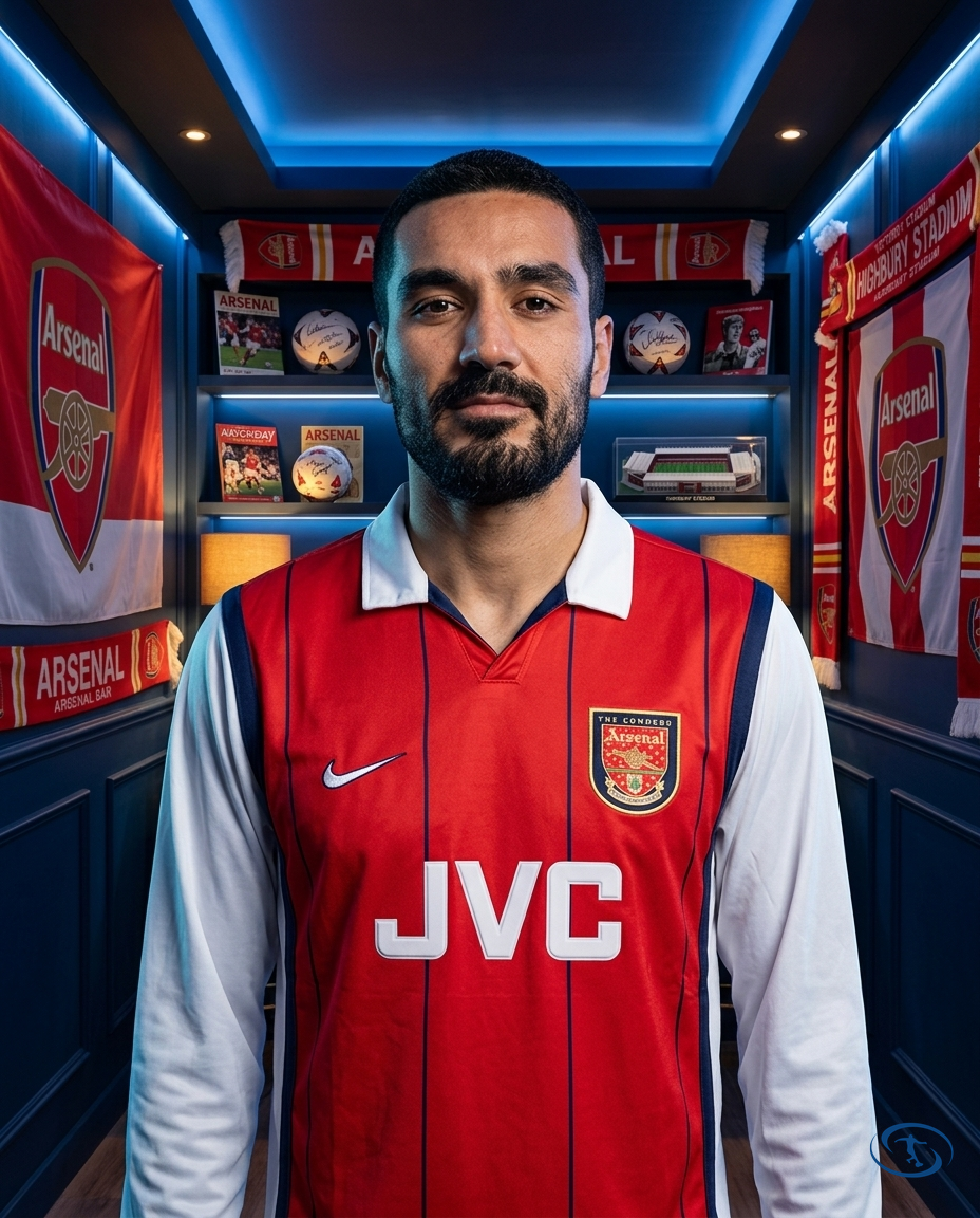 Camisa Arsenal Manga Longa Retrô 98/99 - Torcedor Nike Masculina - Vermelho - Badge Close-Up | Sant Sport