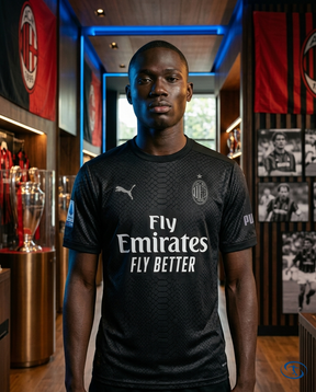 Short AC Milan X Pleasures 23/24 - Puma Masculino - Preto - Front View | Sant Sport