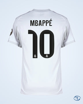 Real Madrid Home KIDS Mbappé 10 Shirt 2025-2026 (Cup Style Printing) - Kids
