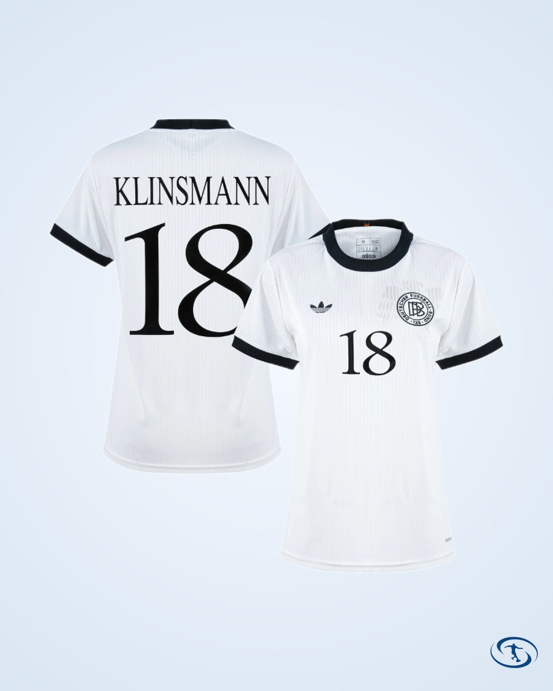 Germany 125th Anniversary Women's Klinsmann 18 Shirt (1996 Legend Flock Printing) - Size Women's M - Women's