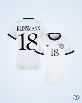 Germany 125th Anniversary Women's Klinsmann 18 Shirt (1996 Legend Flock Printing) - Size Women's M - Women's