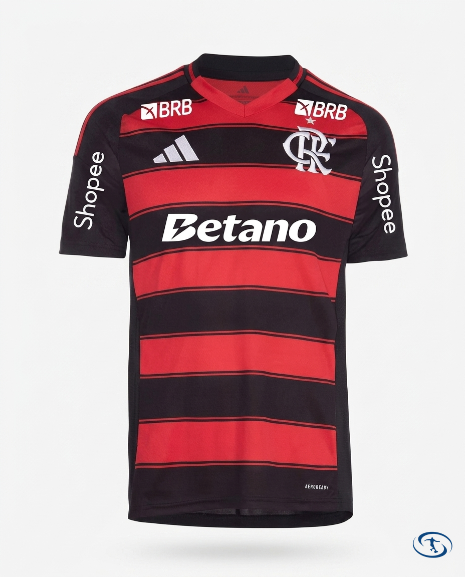 Flamengo Jersey w/ Sponsors Home 2025/26 Adidas Men's - Packshot | Sant Sport