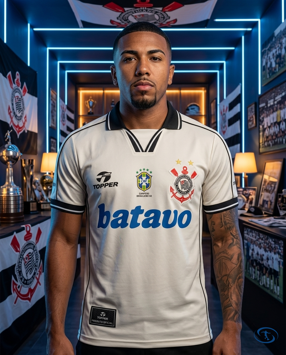 Corinthians Jersey Retro Batavo I 99/00 - White - Front View | Sant Sport