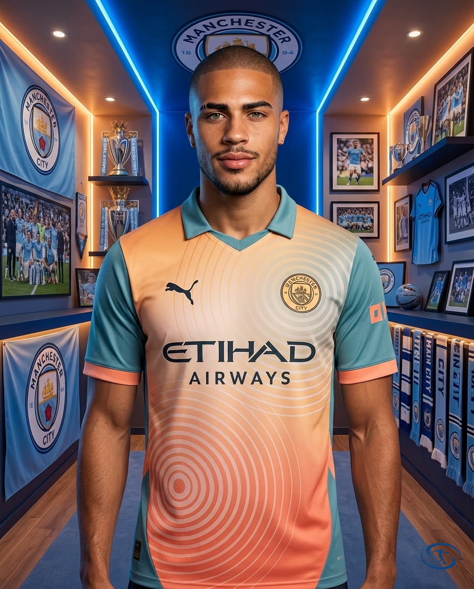 Camisa Manchester City X Oasis Edição Especial 24/25 - Torcedor Puma Masculino - Front View | Sant Sport