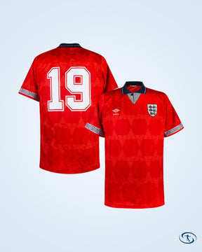 England 1990-1993 Away Shirt No.19 (Gascoigne) - Men's