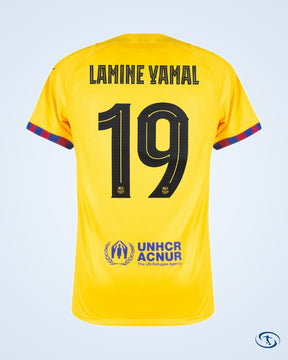 Barcelona Senyera 4th Lamine Yamal 19 Shirt 2024-2025 (Official Cup Printing) - Men's