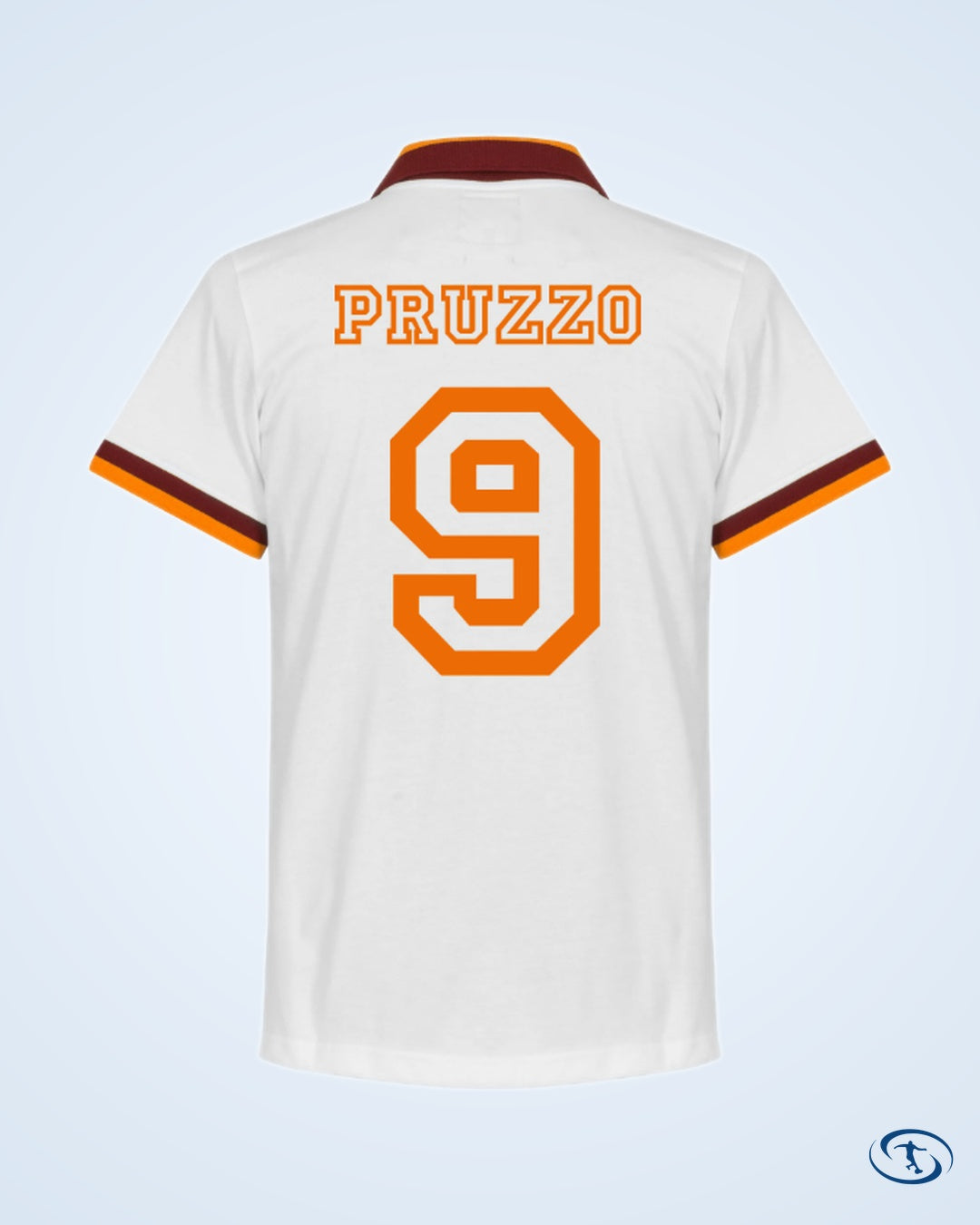 AS Roma Away Pruzzo 9 Retro Shirt 1980-1981 (Retro Flock Printing) - Men's
