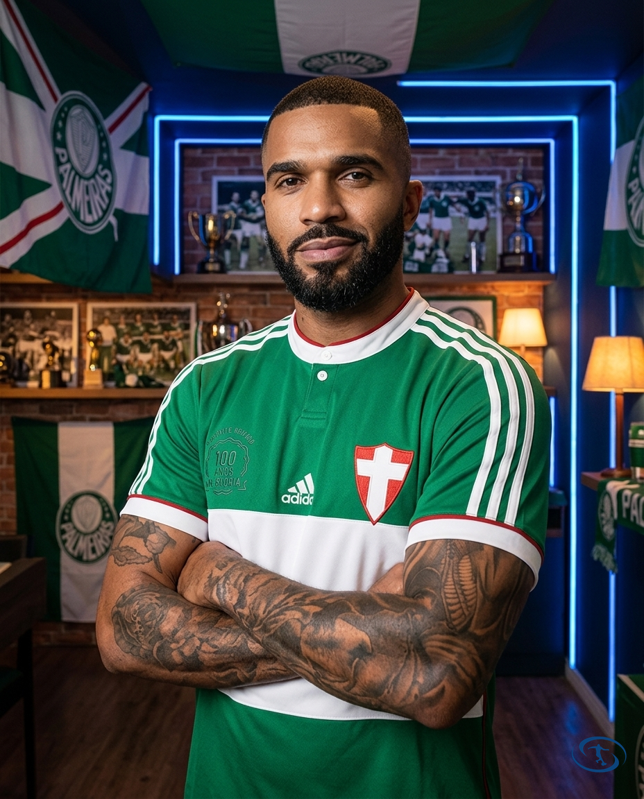 Palmeiras Centenário Jersey Retro 2014 - Adidas Men's - 100 anos - Side View | Sant Sport