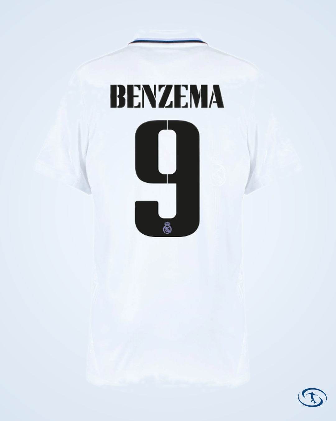 Real Madrid Home Benzema 9 Shirt 2022-2023 (Official Cup Printing) - Men's