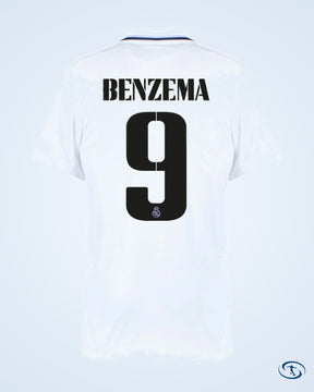 Real Madrid Home Benzema 9 Shirt 2022-2023 (Official Cup Printing) - Men's