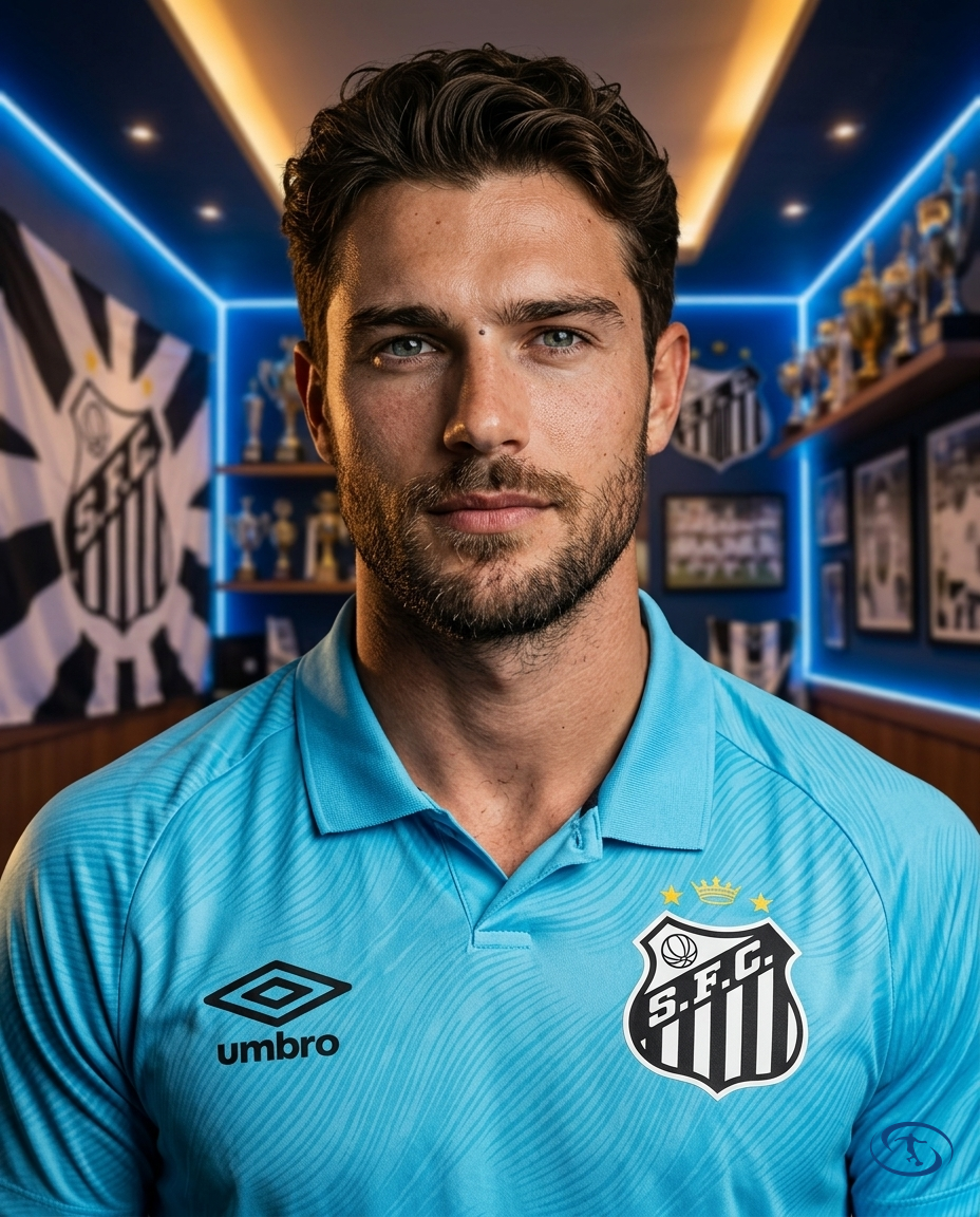 Santos Jersey Special Edition 2025/26 - Umbro Men's - Blue - Badge Close-Up | Sant Sport