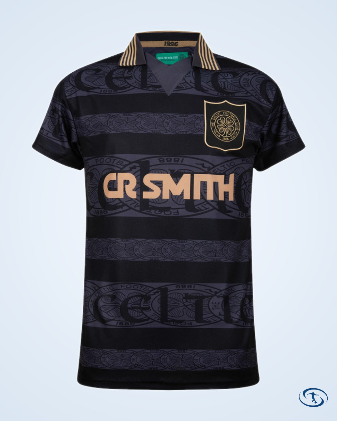 1996 Celtic Blackout Gold Detail Retro Shirt - Men's