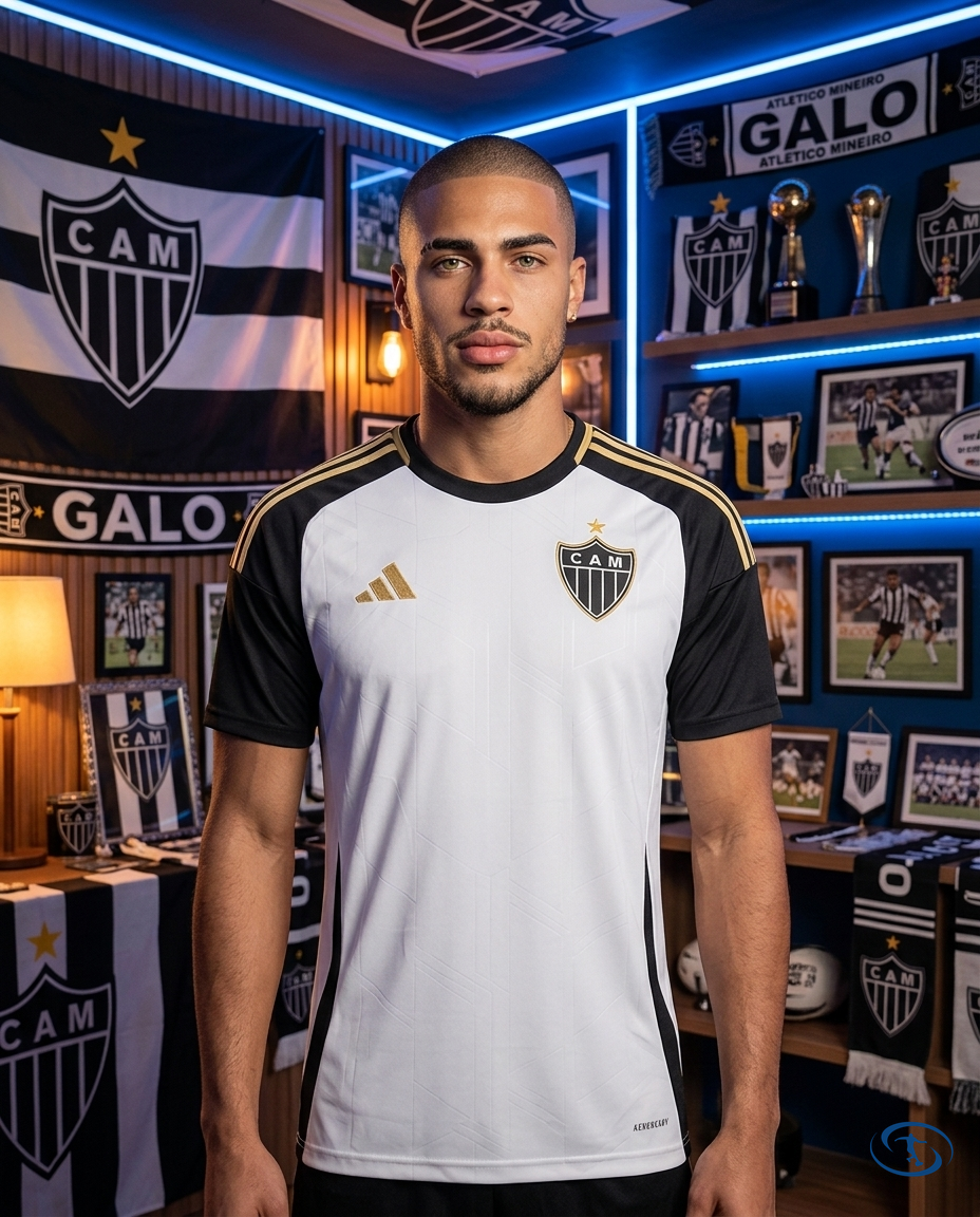 Camisa Atlético Mineiro Away 2025/26 - Torcedor Adidas Masculino - Branco - Front View | Sant Sport