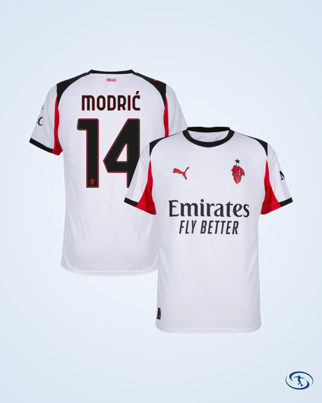 AC Milan Away Modrić 14 Shirt 2025-2026 (Official Printing) - Men's