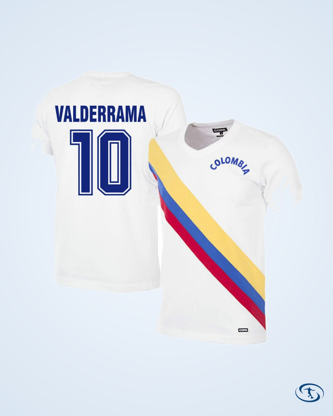 Colombia Home Retro Valderrama 10 Shirt 1972-1973 (Retro Flock Printing) - Men's