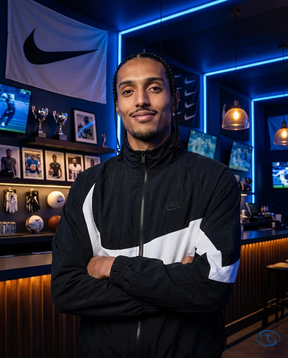 Nike Men's - Black Windbreaker - Side View | Sant Sport