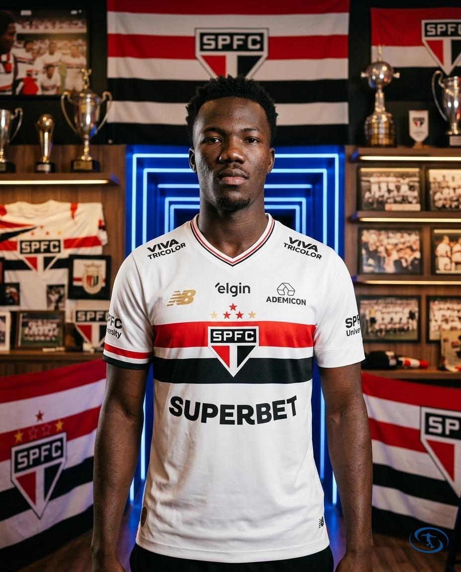 Camisa São Paulo Home Patrocinadores 2025/26 - Torcedor New Balance Masculino - Branco - Front View | Sant Sport